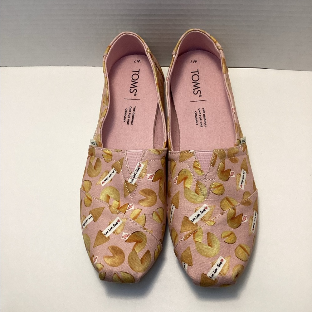 Toms Women’s Pink Fortune Cookie Shoes 7 Alpargata